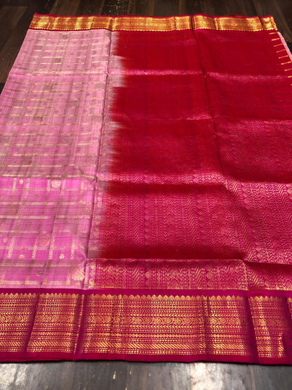Venkatagiri Pure Pattu Saree-AM-VPPS-PINK-013