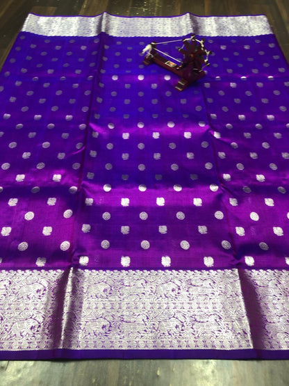 Venkatagiri Pure Pattu Saree-AM-VPPS-ROYAL PURPLE-015