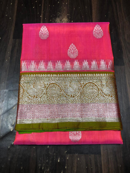 Venkatagiri Pure Pattu Saree-AM-VPPS-PINK-016