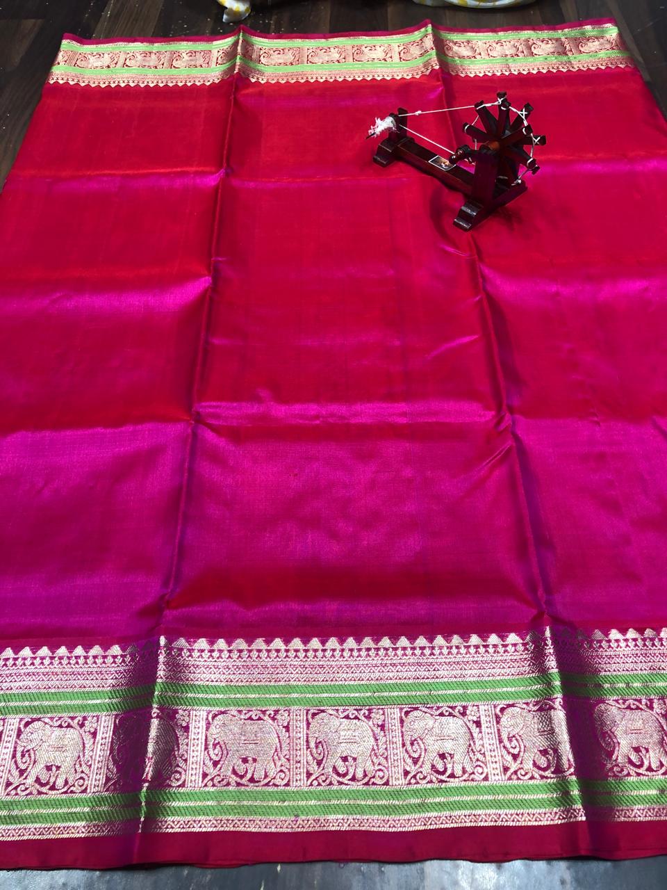 Venkatagiri Pure Pattu Saree-AM-VPPS-RED-022