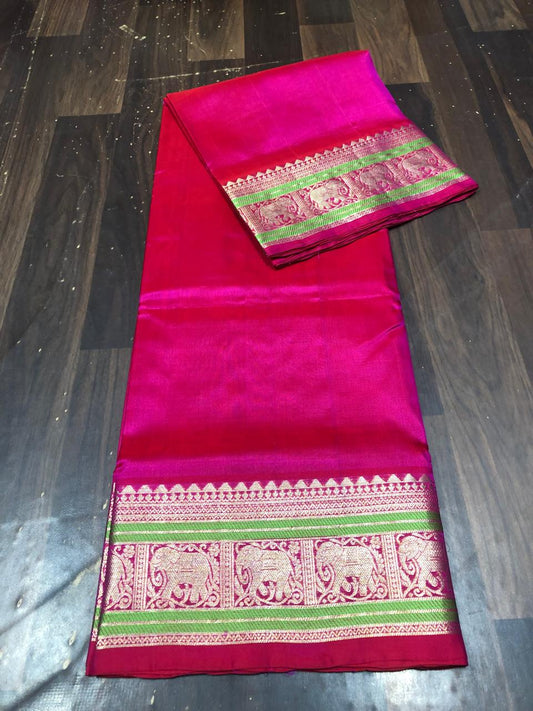 Venkatagiri Pure Pattu Saree-AM-VPPS-RED-022