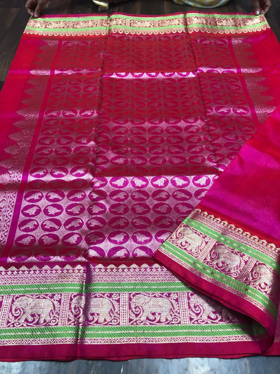 Venkatagiri Pure Pattu Saree-AM-VPPS-RED-022