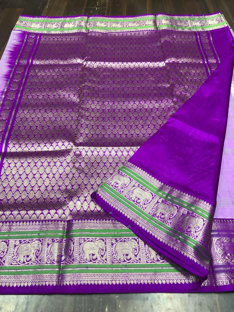 Venkatagiri Pure Pattu Saree-AM-VPPS-PURPLE-024