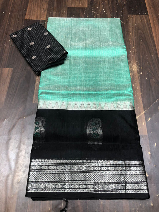 Kolam Pattu Saree-AM-KPS-SKY BLUE-033