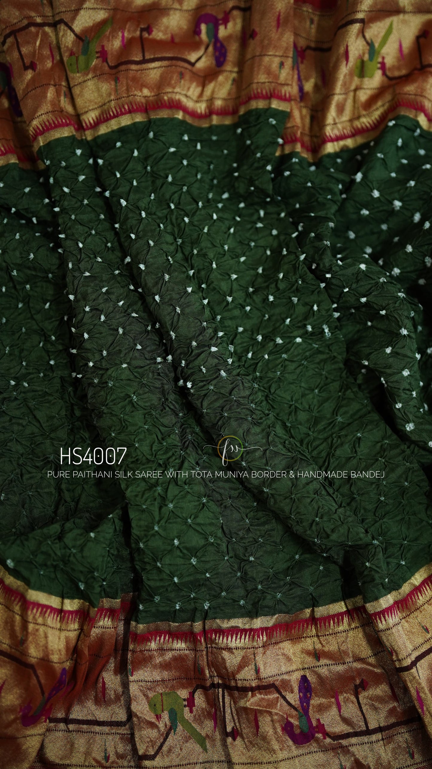 Pure Paithani Silk Saree-AM-PPSS-GREEN-002