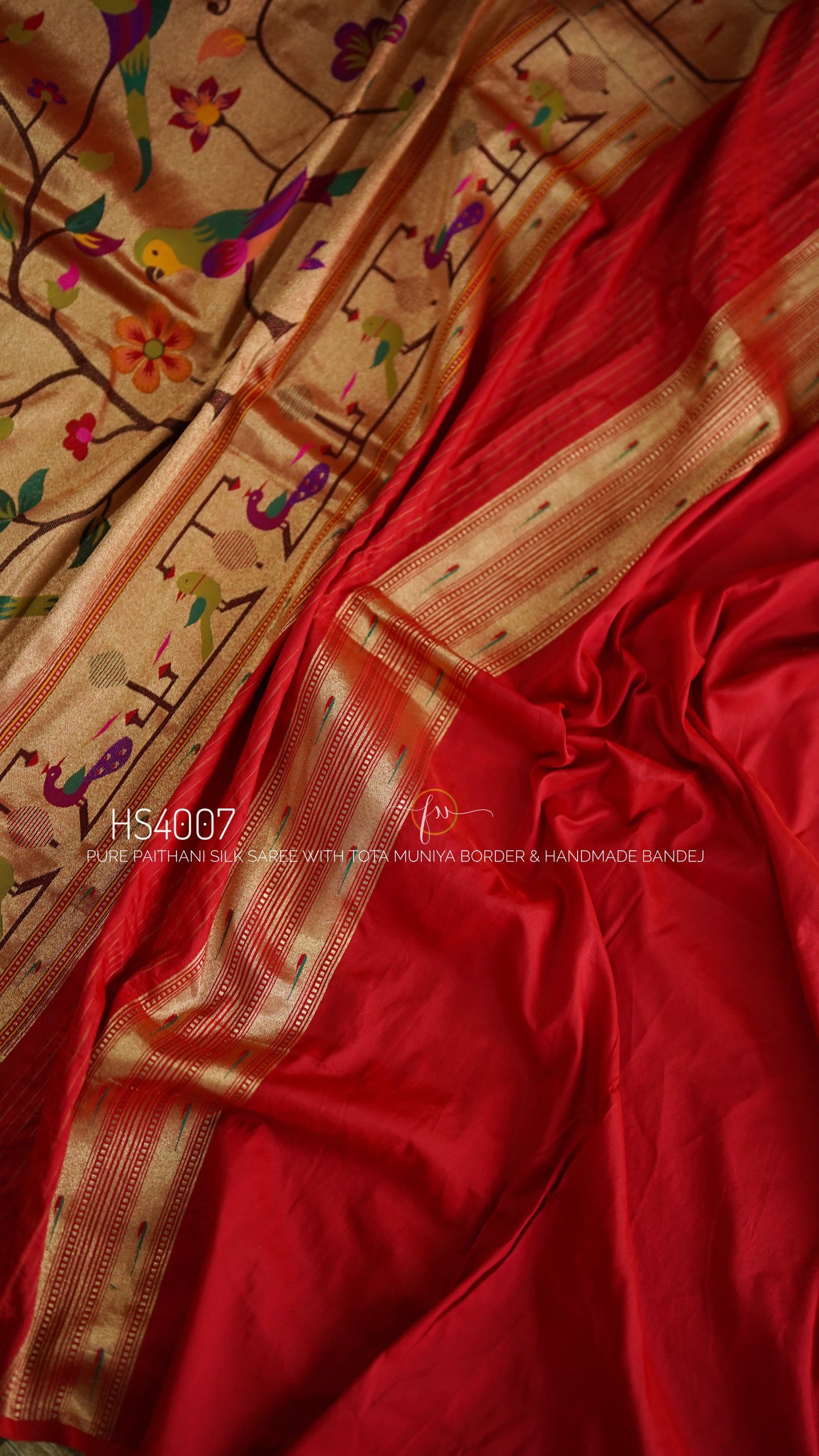 Pure Paithani Silk Saree-AM-PPSS-PINK-003