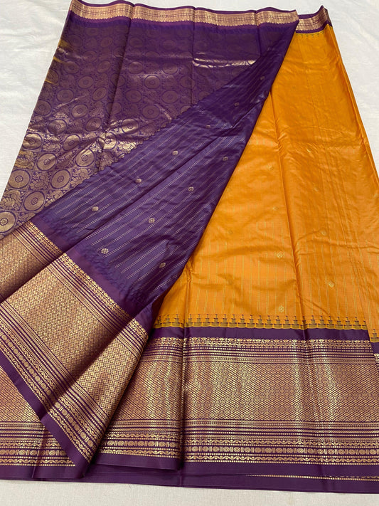 Semi Gadwal Pattu Saree-AM-SGPS-ORANGE-008