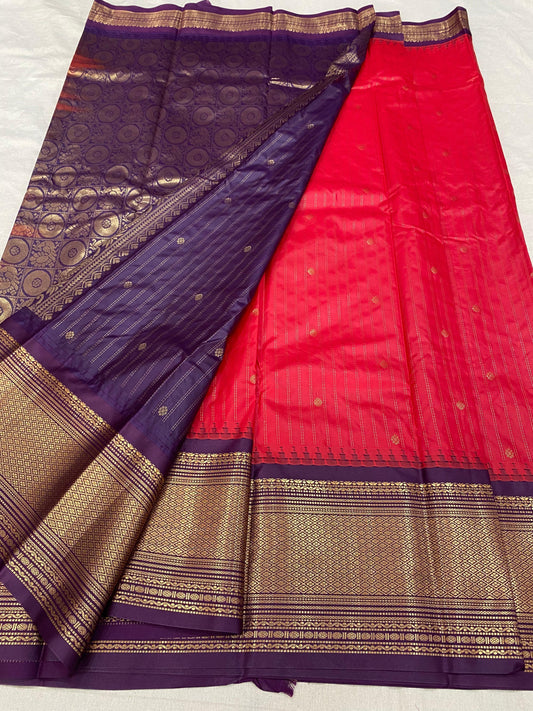 Semi Gadwal Saree-AM-SGS-RED-010