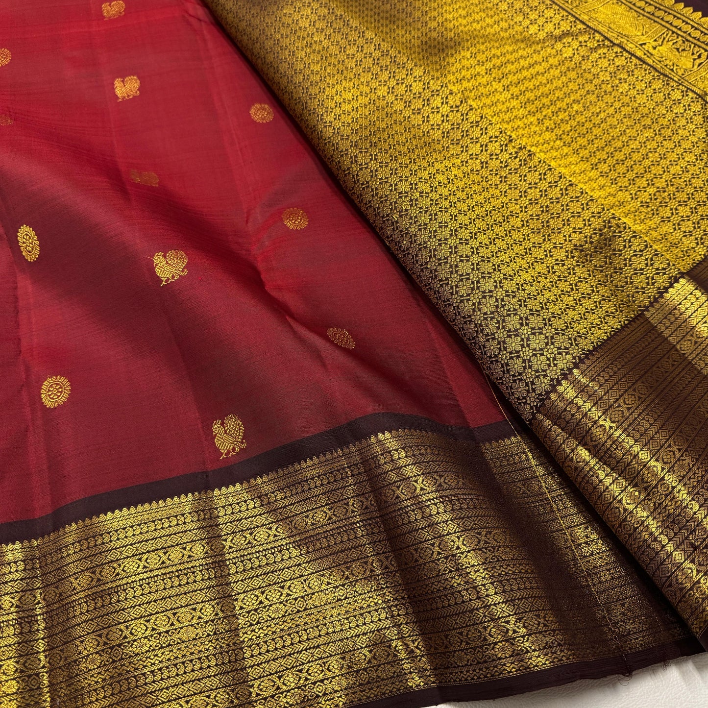 Pure Kanchivaram Pattu Saree-AM-KPS-MAROON-003