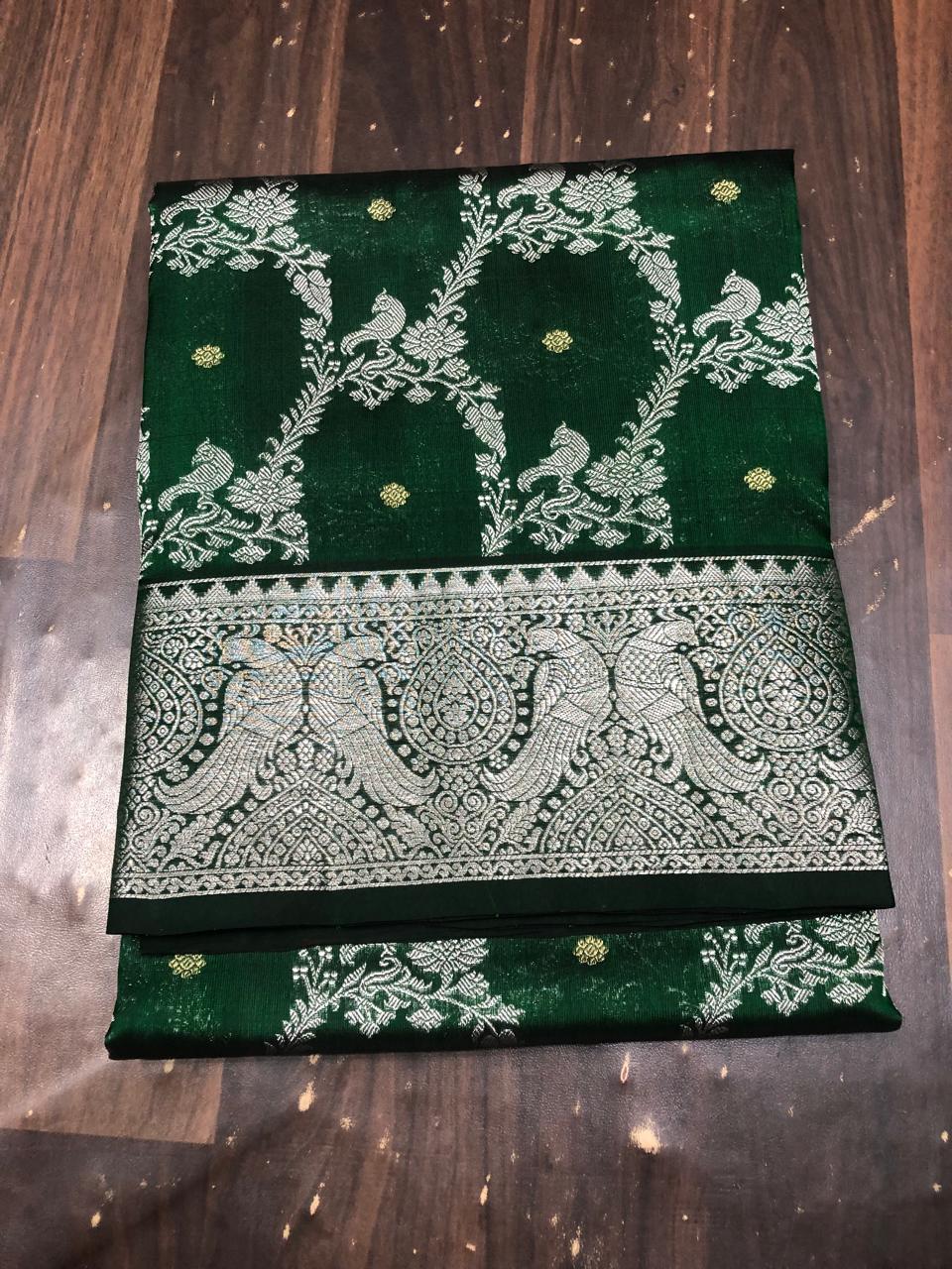 Venktagiri Pure Pattu Saree-AM-VPPS-GREEN-027
