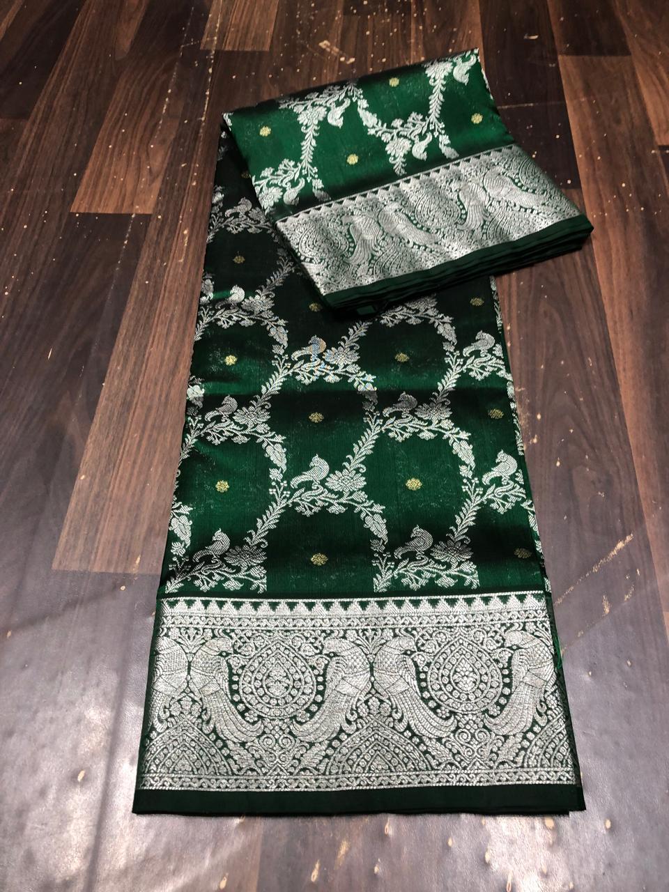Venktagiri Pure Pattu Saree-AM-VPPS-GREEN-027