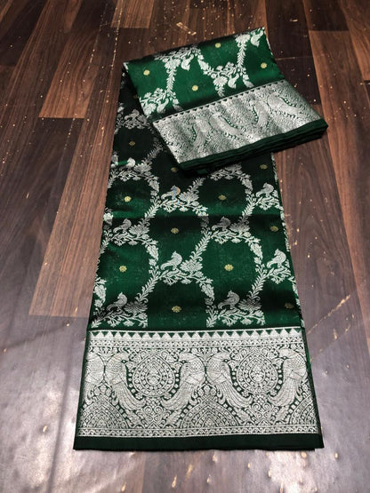 Venktagiri Pure Pattu Saree-AM-VPPS-GREEN-027