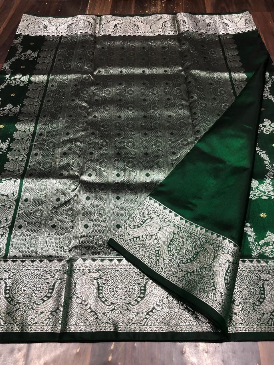 Venktagiri Pure Pattu Saree-AM-VPPS-GREEN-027