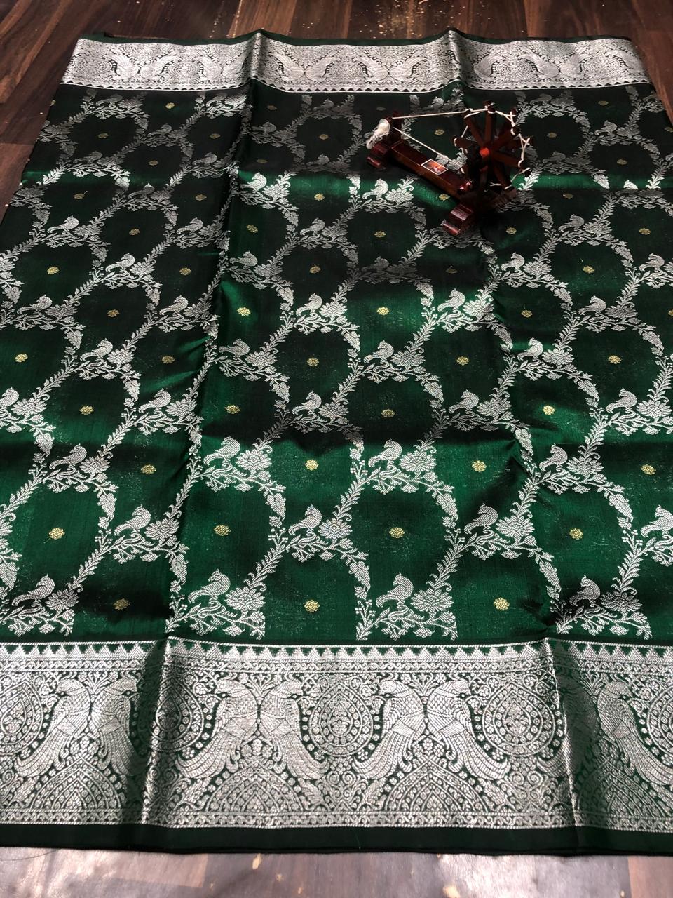 Venktagiri Pure Pattu Saree-AM-VPPS-GREEN-027