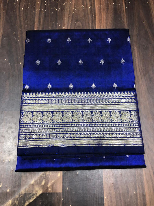 Venkatagiri Pure Pattu Saree-AM-VPPS-ROYAL BLUE-026