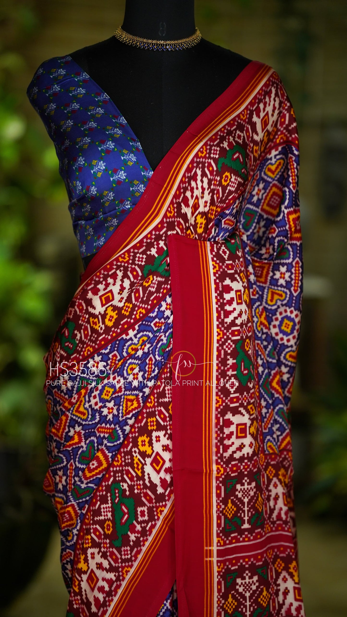 Pure Gajji Silk Saree-AM-PGSS-RED-001