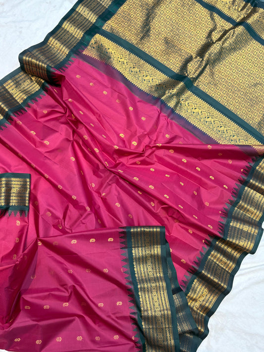 Gadawal Pattu Saree-AM-GPS-PINK-001
