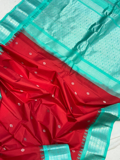 Gadwal Pattu Saree-AM-GPS-RED-005