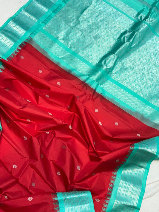 Gadwal Pattu Saree-AM-GPS-RED-005