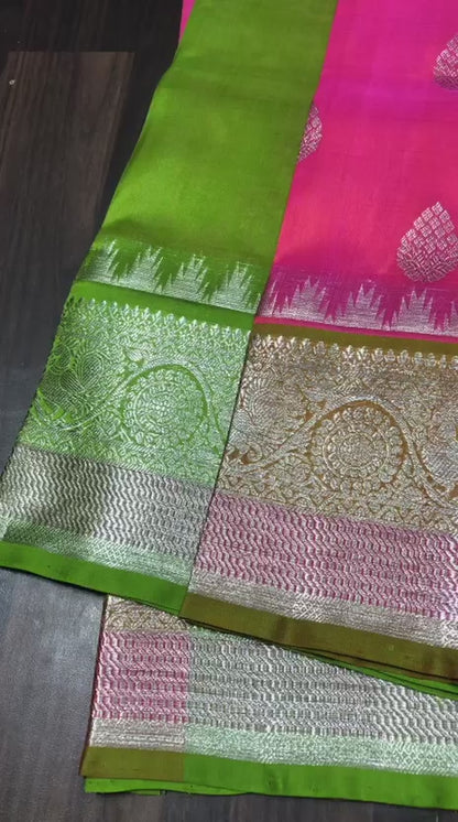 Venkatagiri Pure Pattu Saree-AM-VPPS-PINK-016
