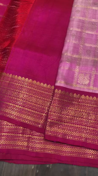Venkatagiri Pure Pattu Saree-AM-VPPS-PINK-013