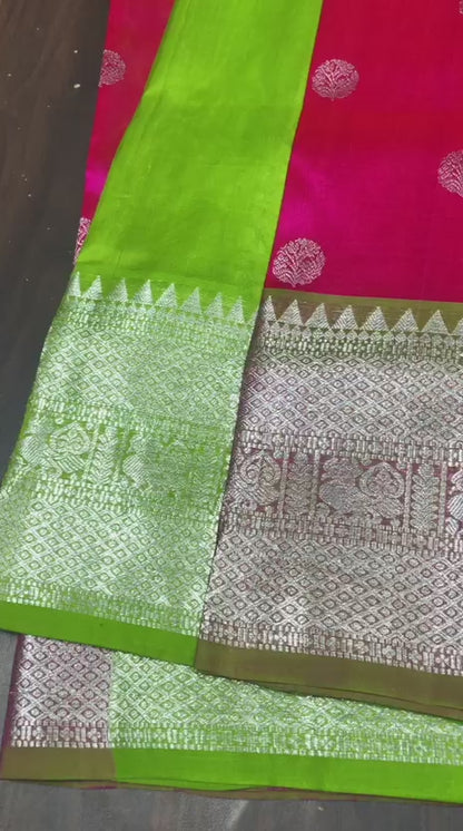 Venkatagiri Pure Pattu Saree-AM-VPPS-PINK-002