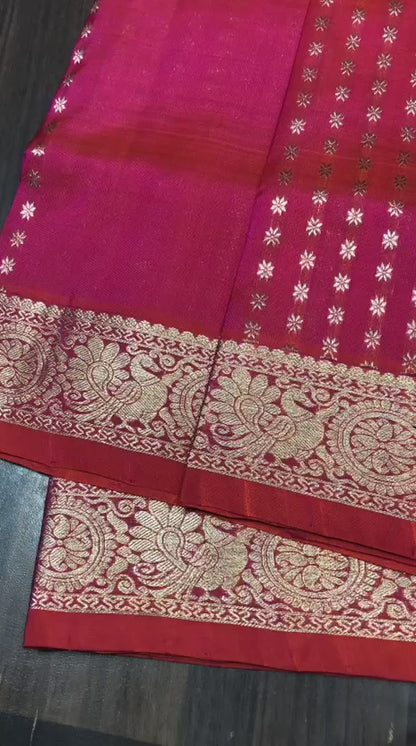 Pure Silk Saree-AM-PSS-RED-003