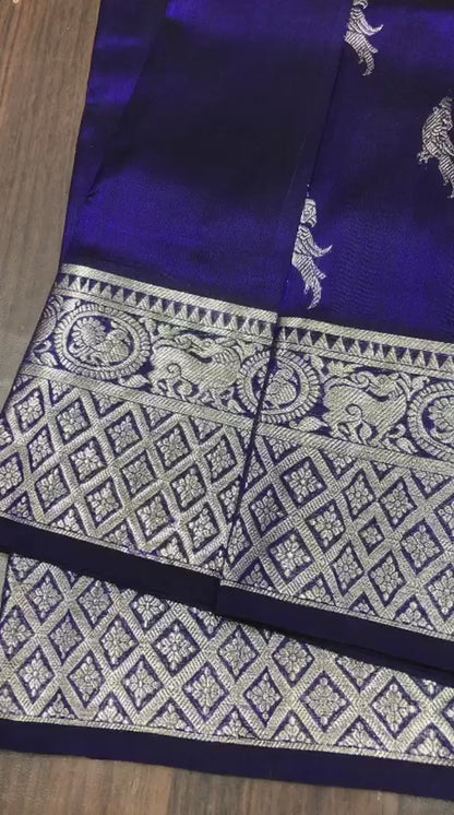 Pure Silk Saree-AM-PSS-PURPLE-002