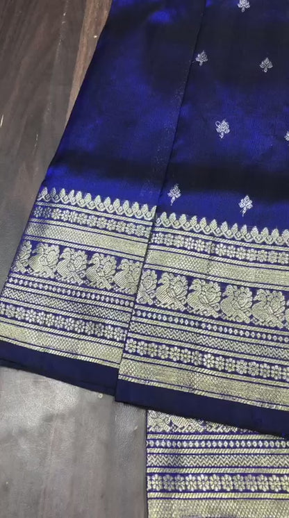Venkatagiri Pure Pattu Saree-AM-VPPS-ROYAL BLUE-026
