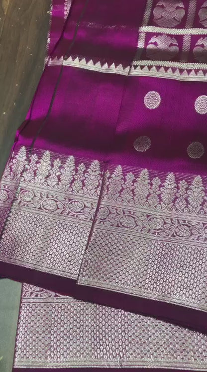 Venkatagiri Pure Pattu Saree-AM-VPPS-MEGENTA-001