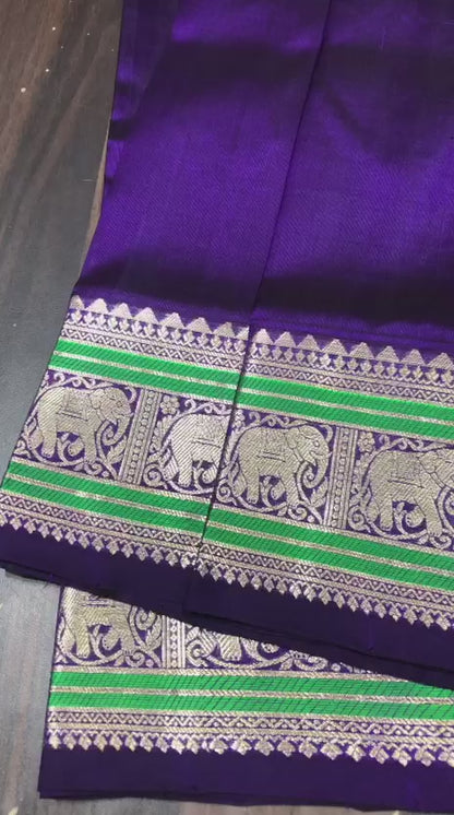 Venkatagiri Pure Pattu Saree-AM-VPPS-BLUE-011